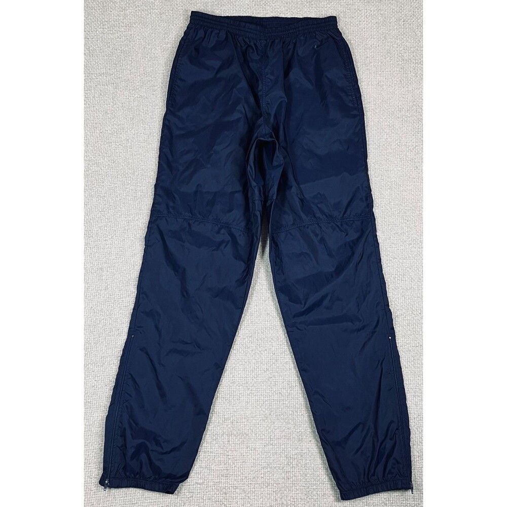 Nike Windbreaker Track Pants Vintage Men's Large Blue Nylon Pockets Unlined